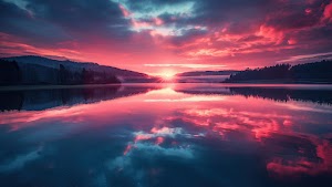 Sunset Lake Wallpaper