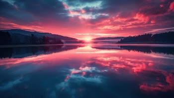 Sunset Lake Wallpaper