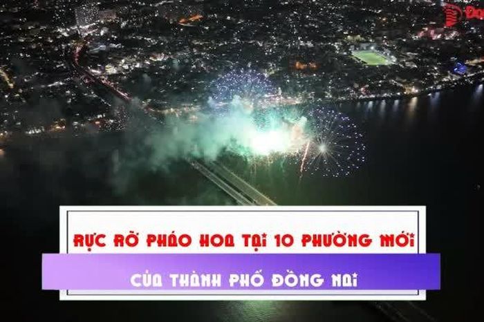 [Video] Rực rỡ pháo hoa tại 10 phường mới của thành phố Đồng Nai - Báo Đồng Nai