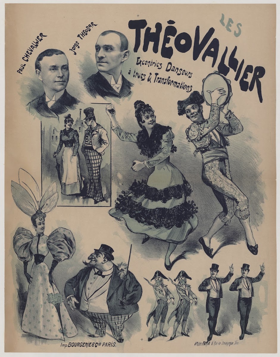 Les Théovallier Paul Chevallier Jorge Theobar excentric danseurs à trucs et tran