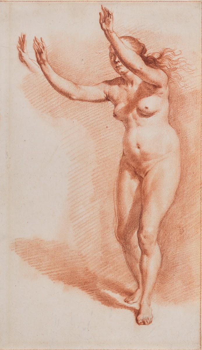 Standing Nude Woman with Upraised Arms circa 1665 1670