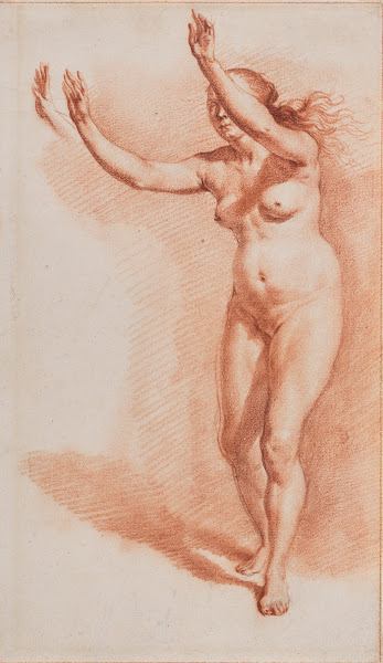 Standing Nude Woman with Upraised Arms circa 1665 1670