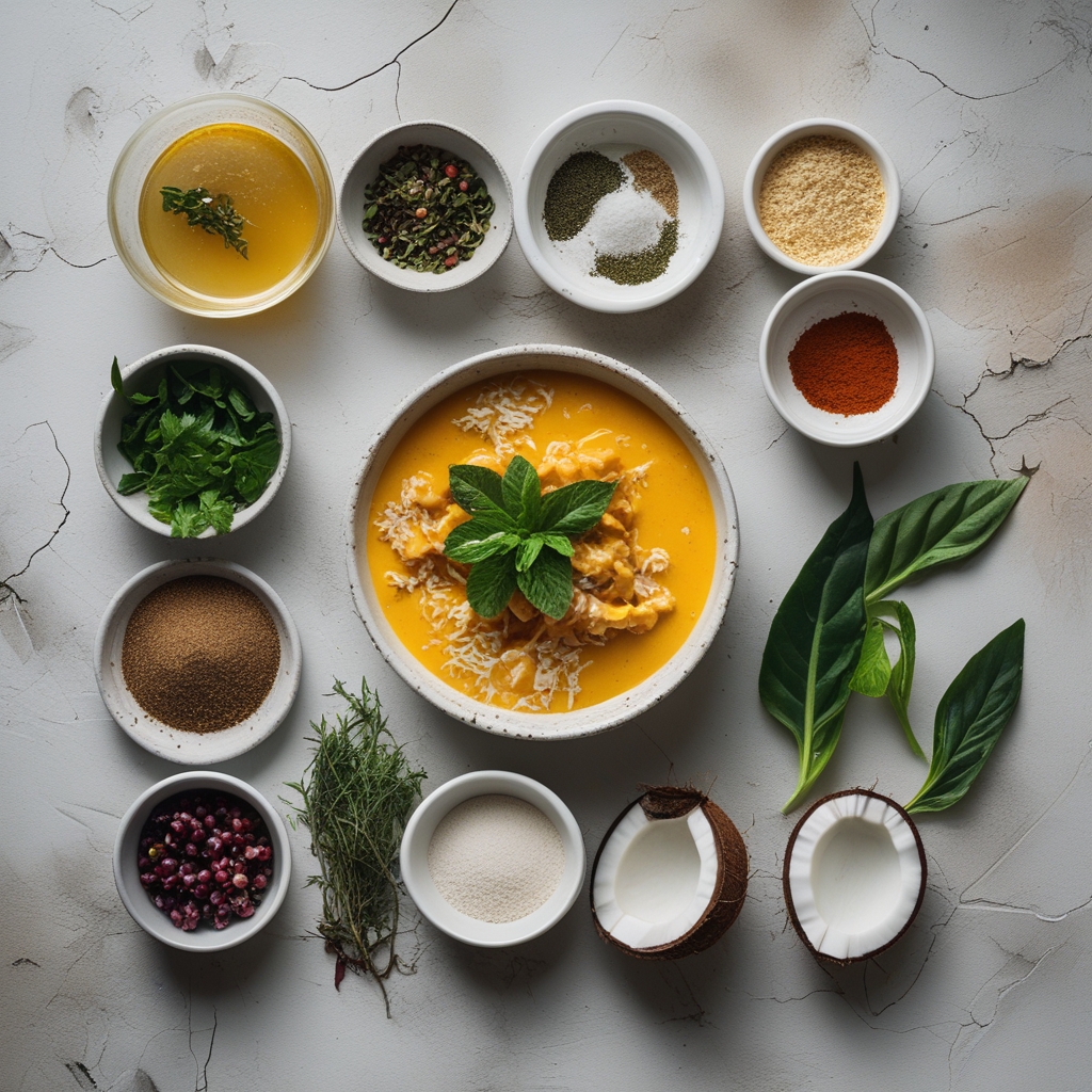 Ingredients for Refreshing Coconut Orange Glow: Zesty Homemade Tropical Drink