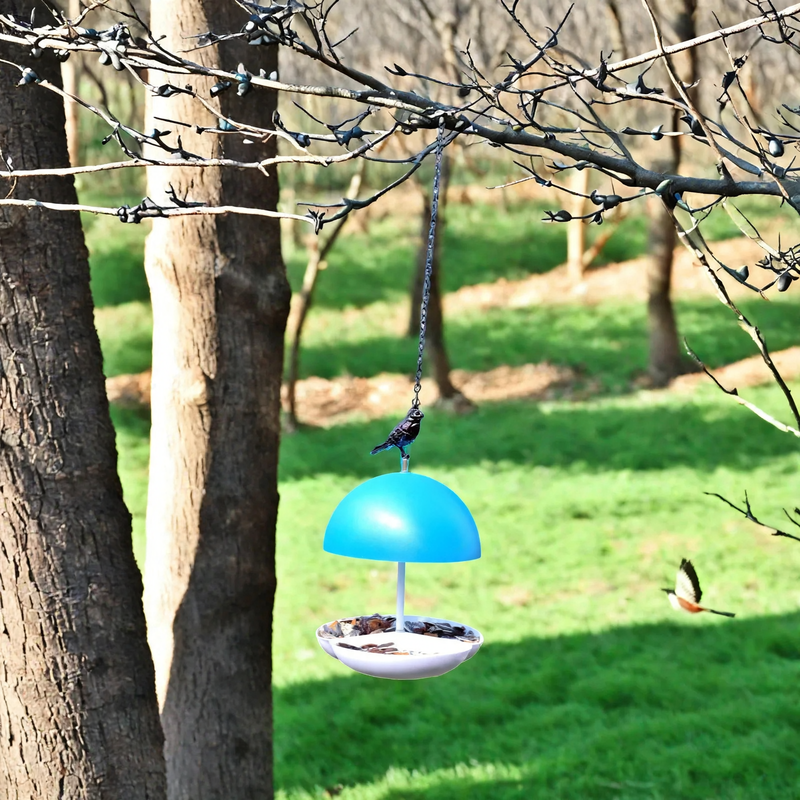 Weatherproof bird feeder with rain protection