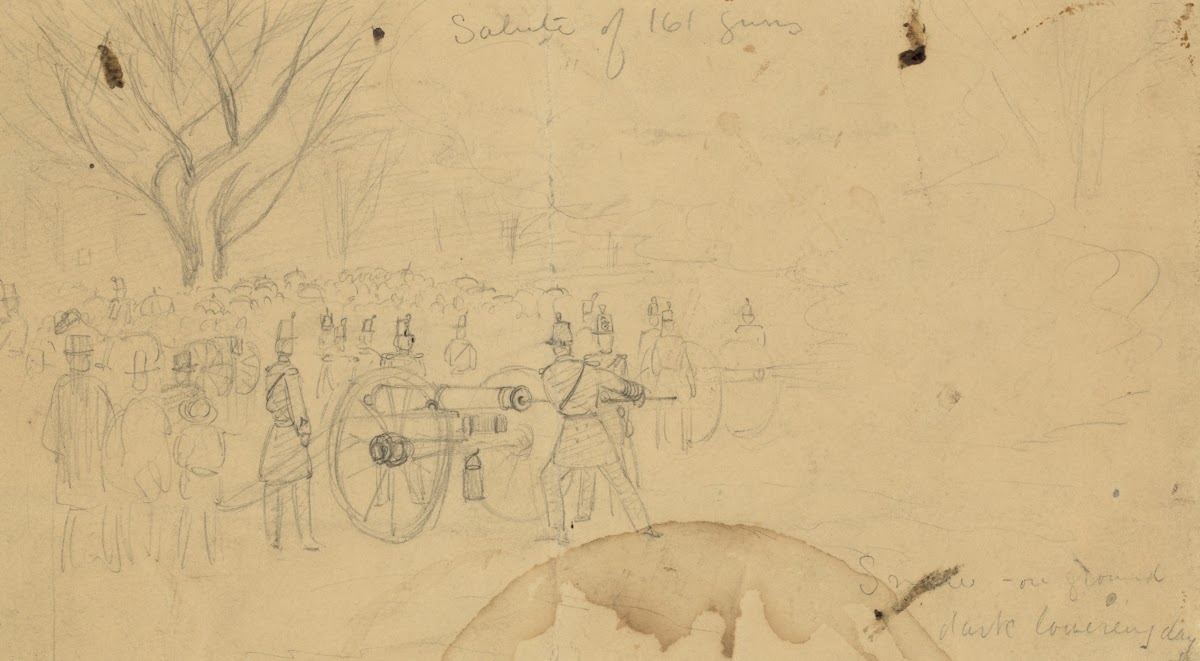 Salute of 161 guns 1861