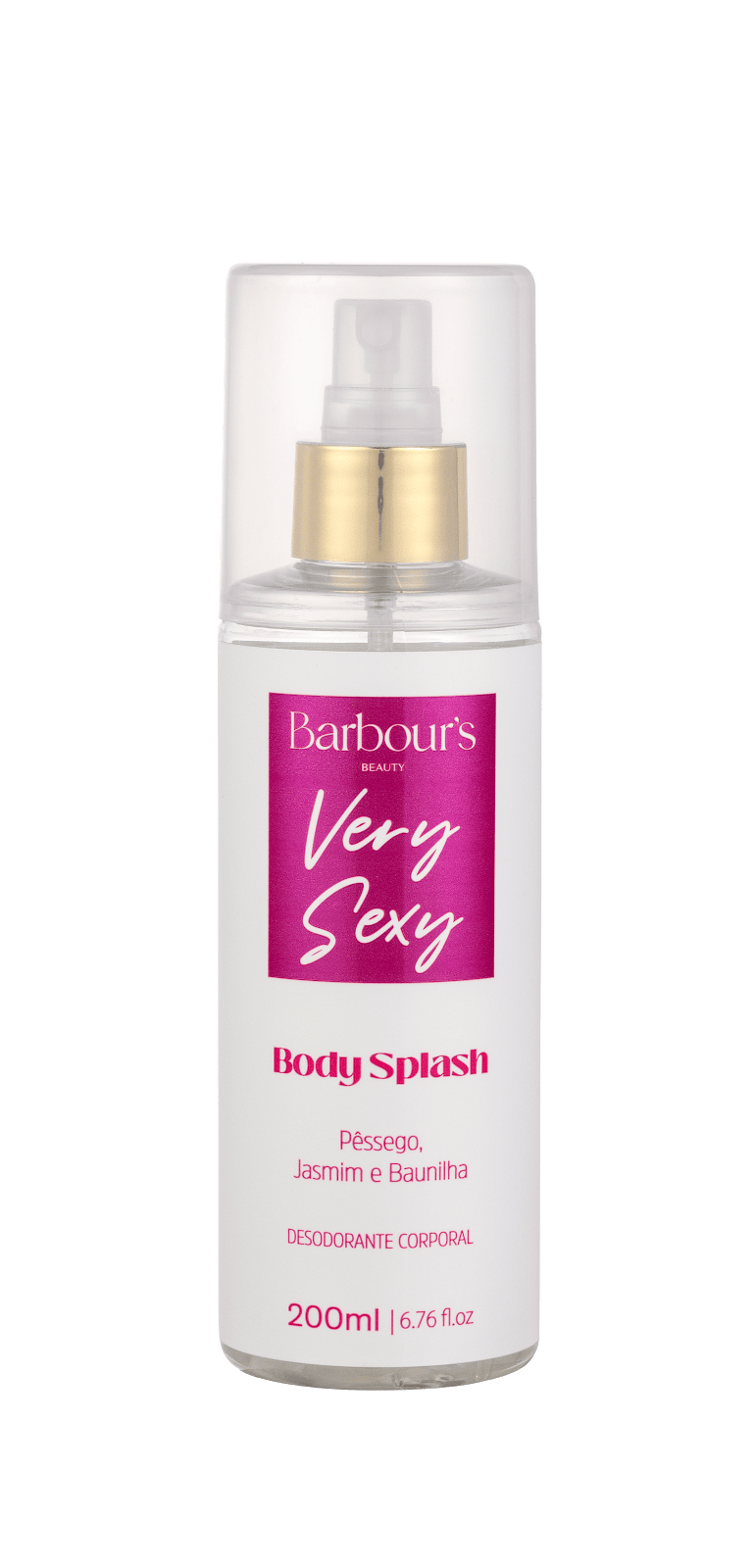Body Splash Barbour's Very Sexy 200 ml — pêssego, jasmim e baunilha