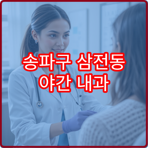 송파구 삼전동 야간 내과 진료 가능한 병원 직장인 진료 정보