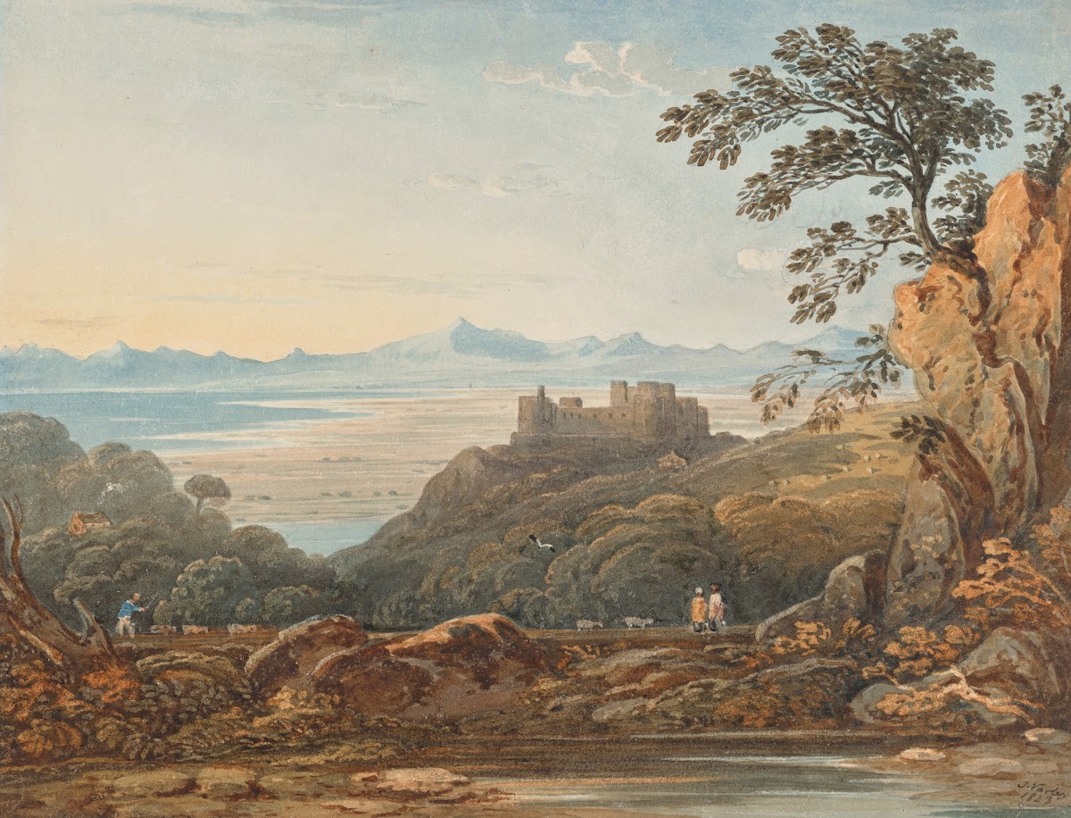 View of Harlech Castle North Wales 1823