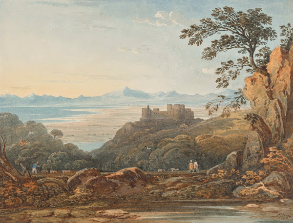 View of Harlech Castle North Wales 1823
