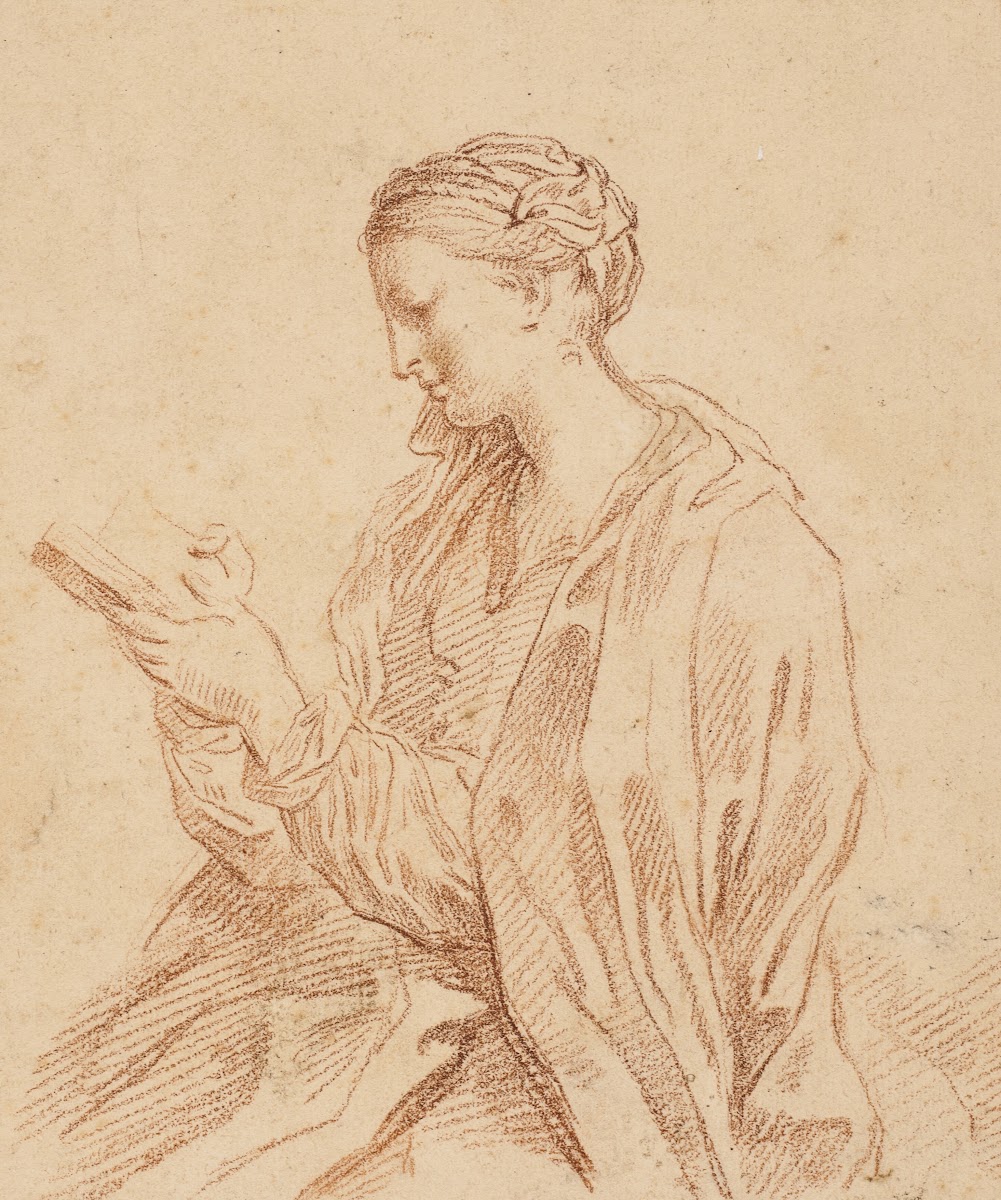 Woman reading in profile to the left 1624  1714