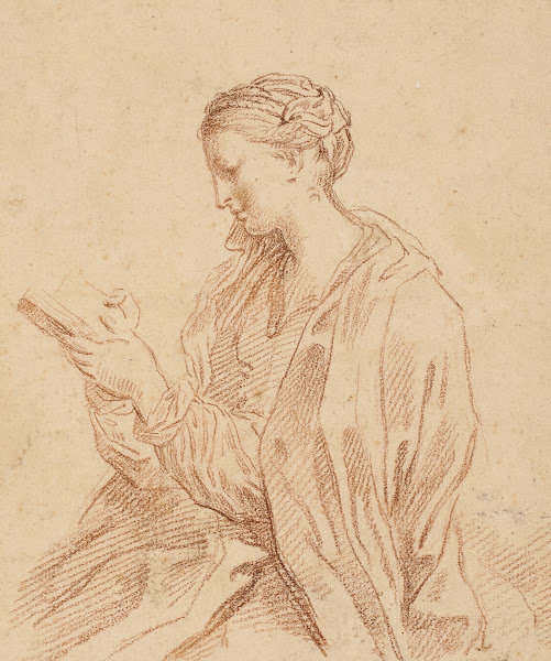 Woman reading in profile to the left 1624  1714