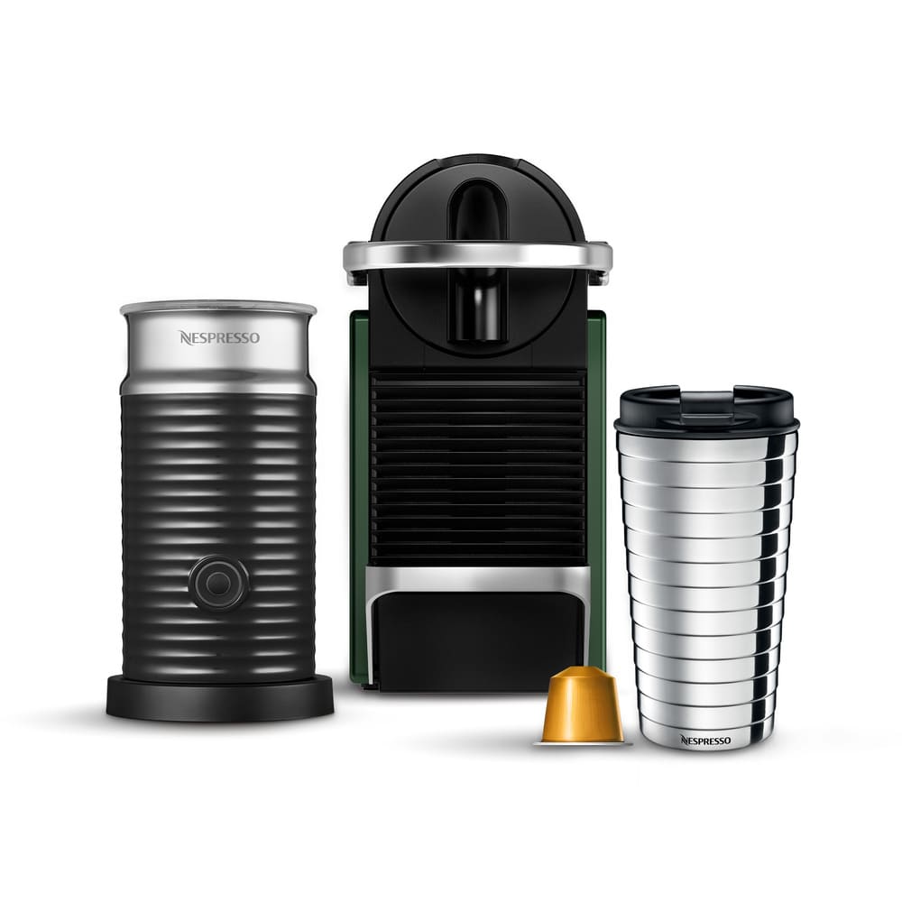 Set de cafetera Nespresso™ Pixie Green & Aeroccino 3