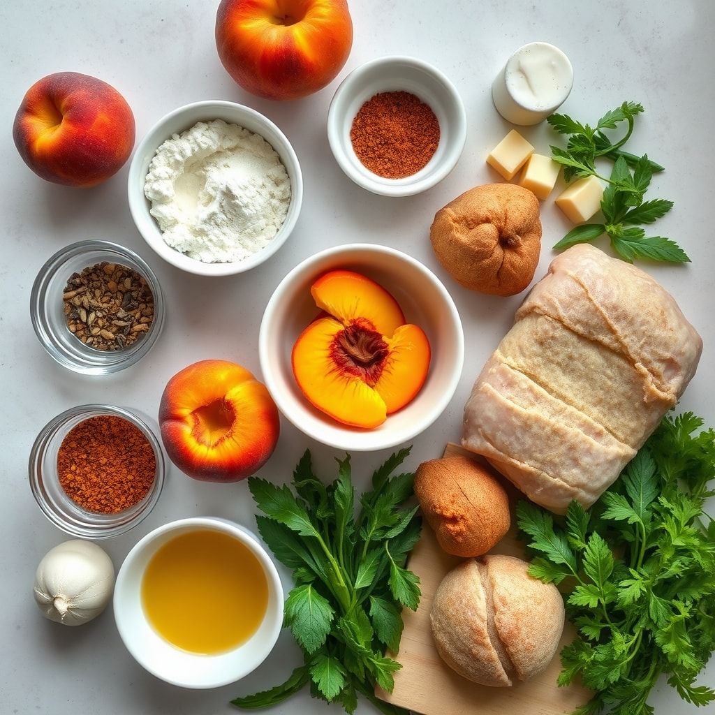 Ingredients for Easy Peach Pie Cruffins Recipe for Breakfast or Brunch – 5-Ingredient Flaky Pastry
