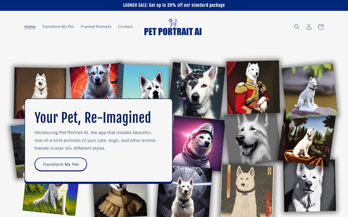 Captura de Pet Portrait AI