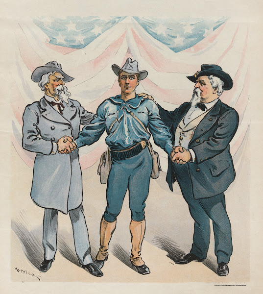 Memorial Day 1899  three veterans under one flag 1899