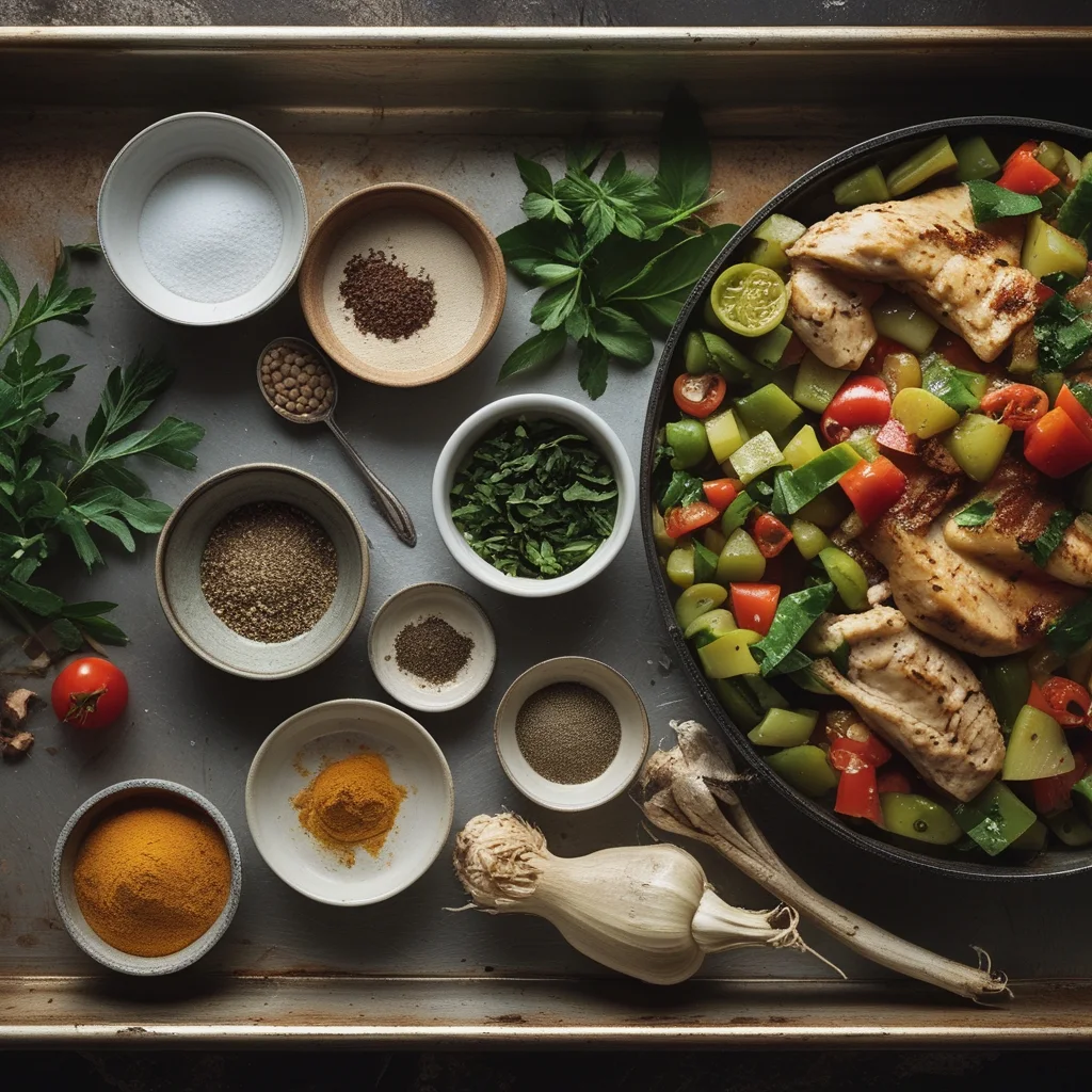 Ingredients for One Pan Greek Vegetables Recipe - Easy, Healthy, and Flavorful Mediterranean Meal