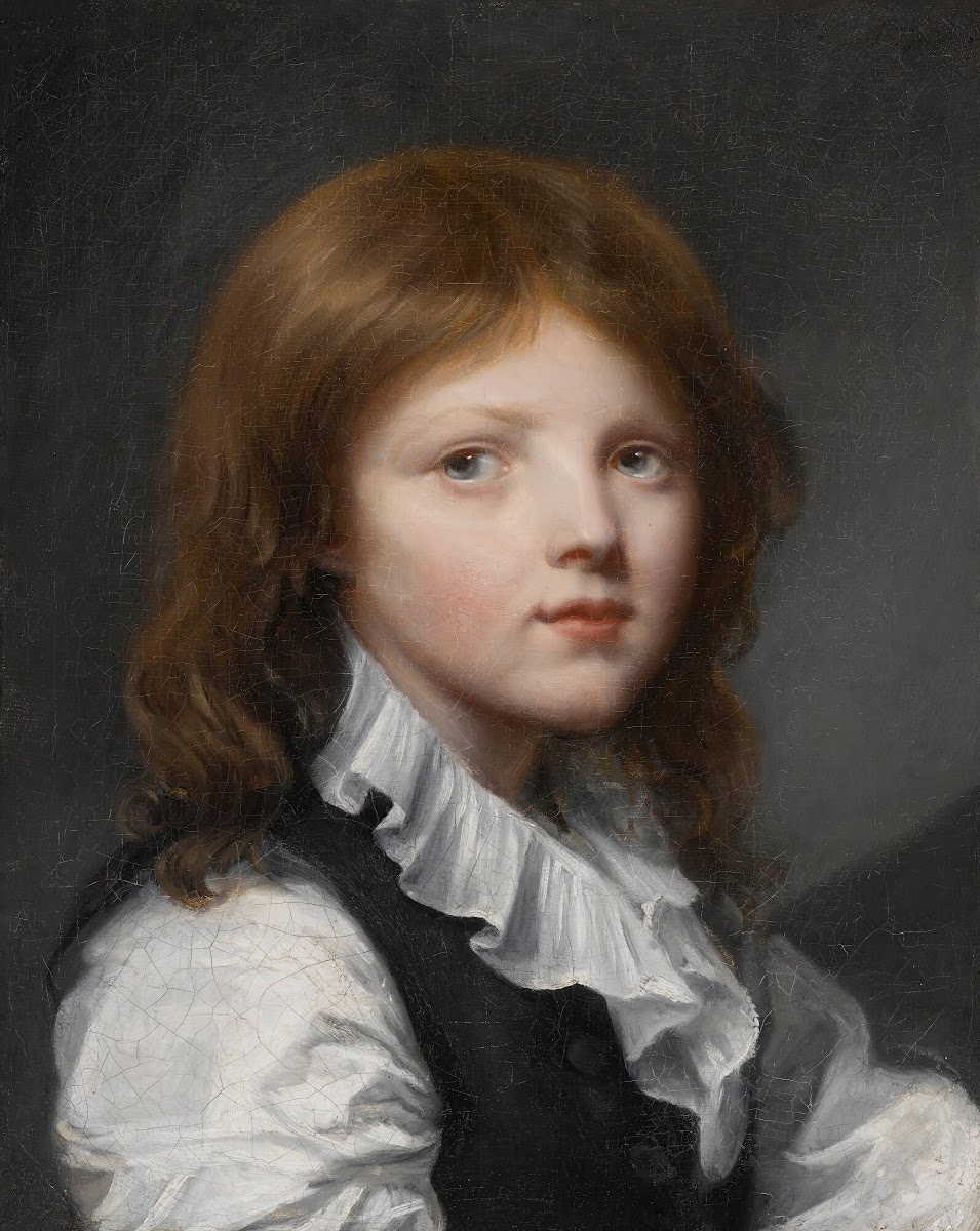 Portrait Of A Boy In A Black Waistcoat Turned To The Right