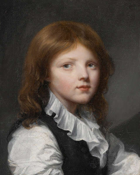 Portrait Of A Boy In A Black Waistcoat Turned To The Right