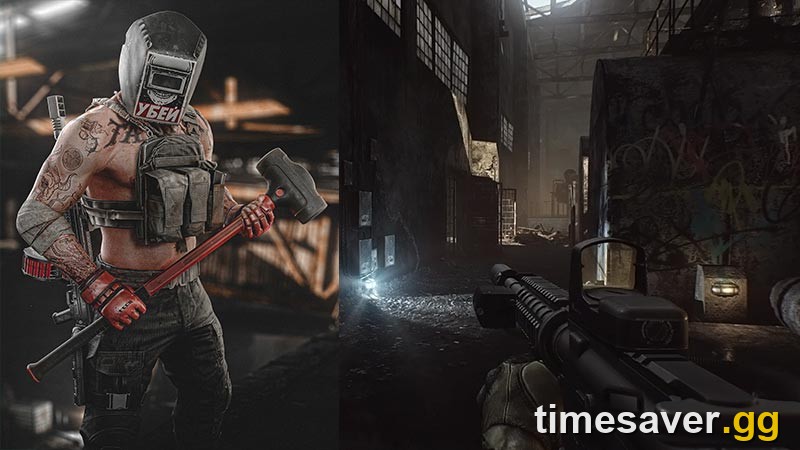 Tagilla charging through Factory's tight corridors in Escape from Tarkov