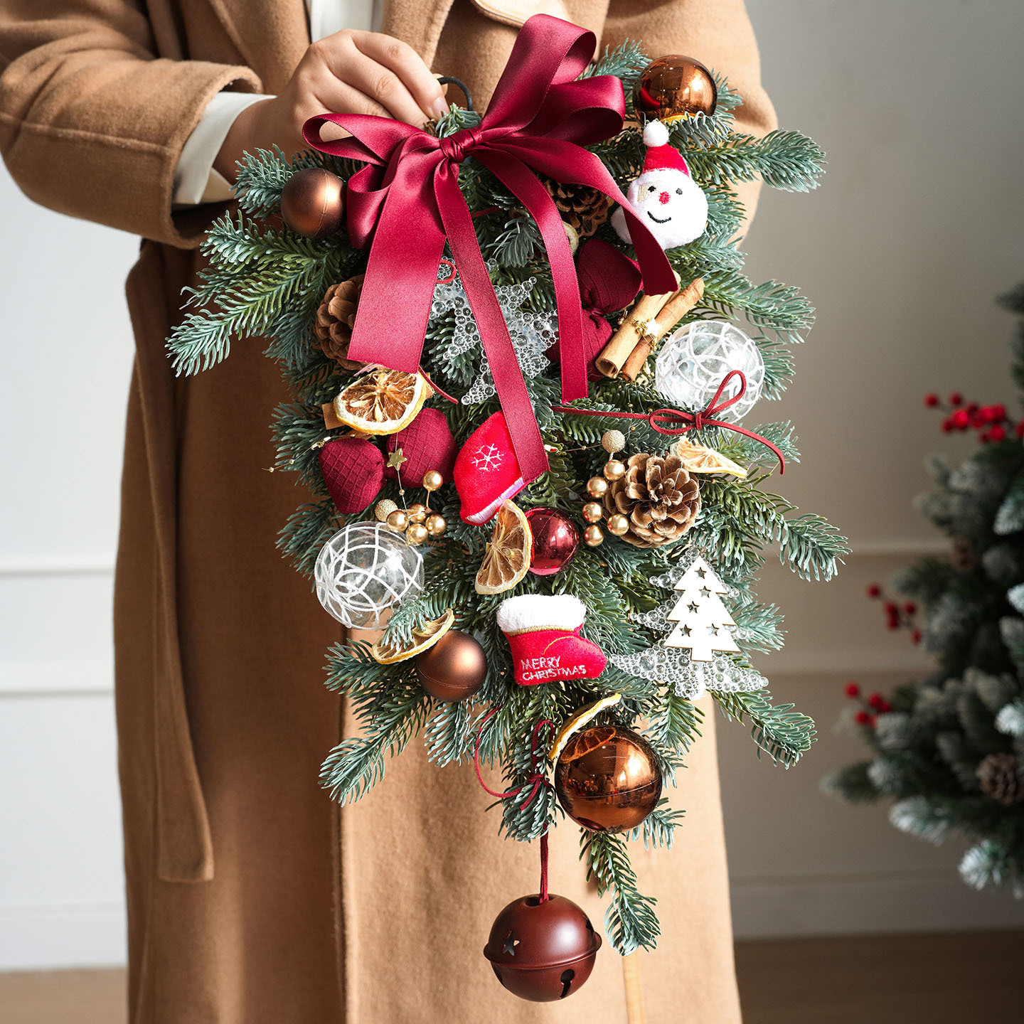 Decorative Christmas Wreath with Bells