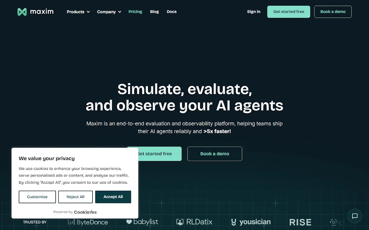 Captura de Maxim AI