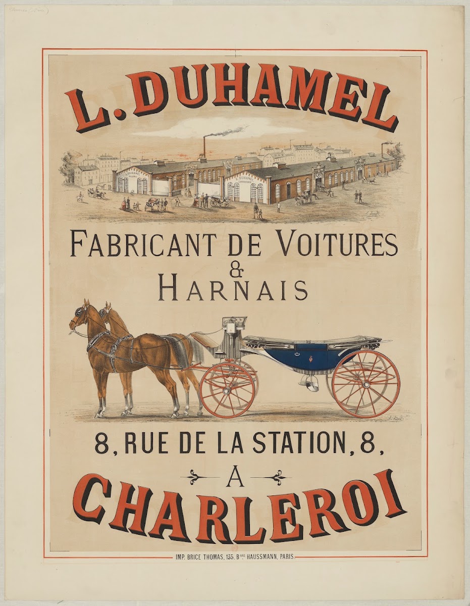 L Duhamel Fabricant De Voitures  Harnais 1876