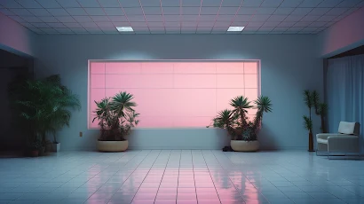 Ai Art, Vaporwave, 1980S, Pastel, Tiles 5K Wallpaper Background