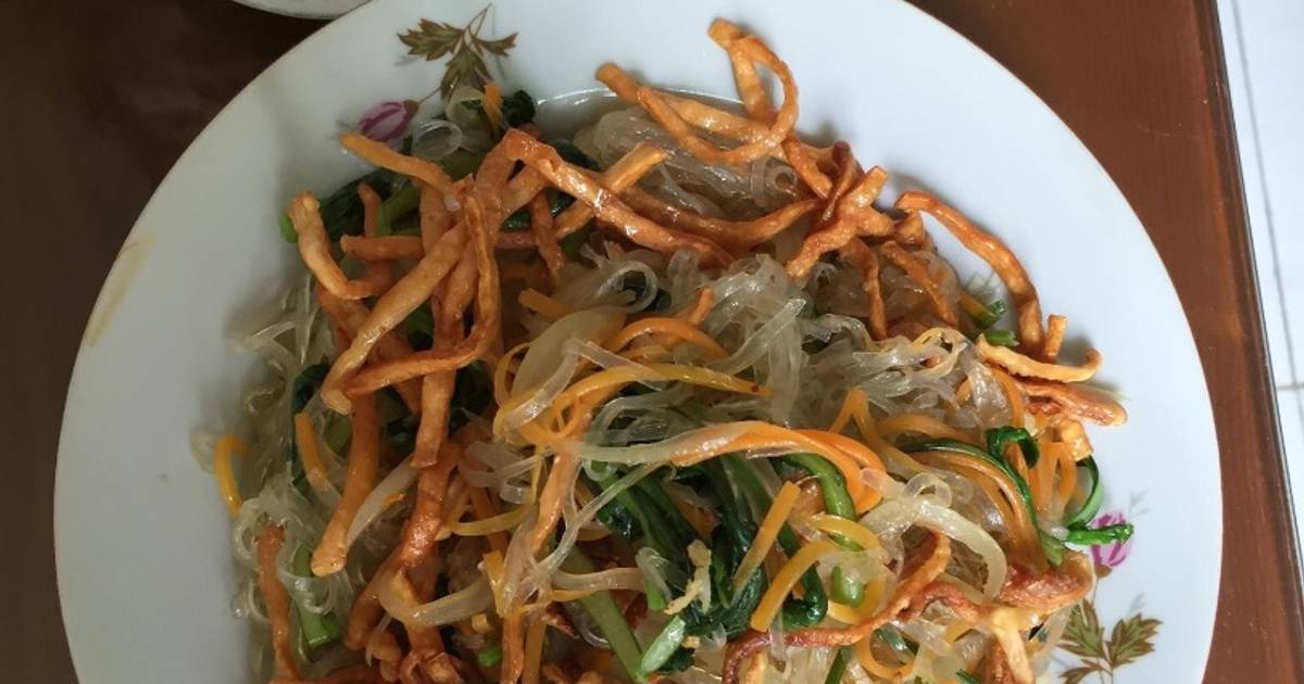 Miến xào mực chiên bơ