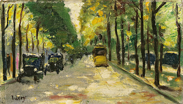 Berliner Straße im Sonnenschein 1920s