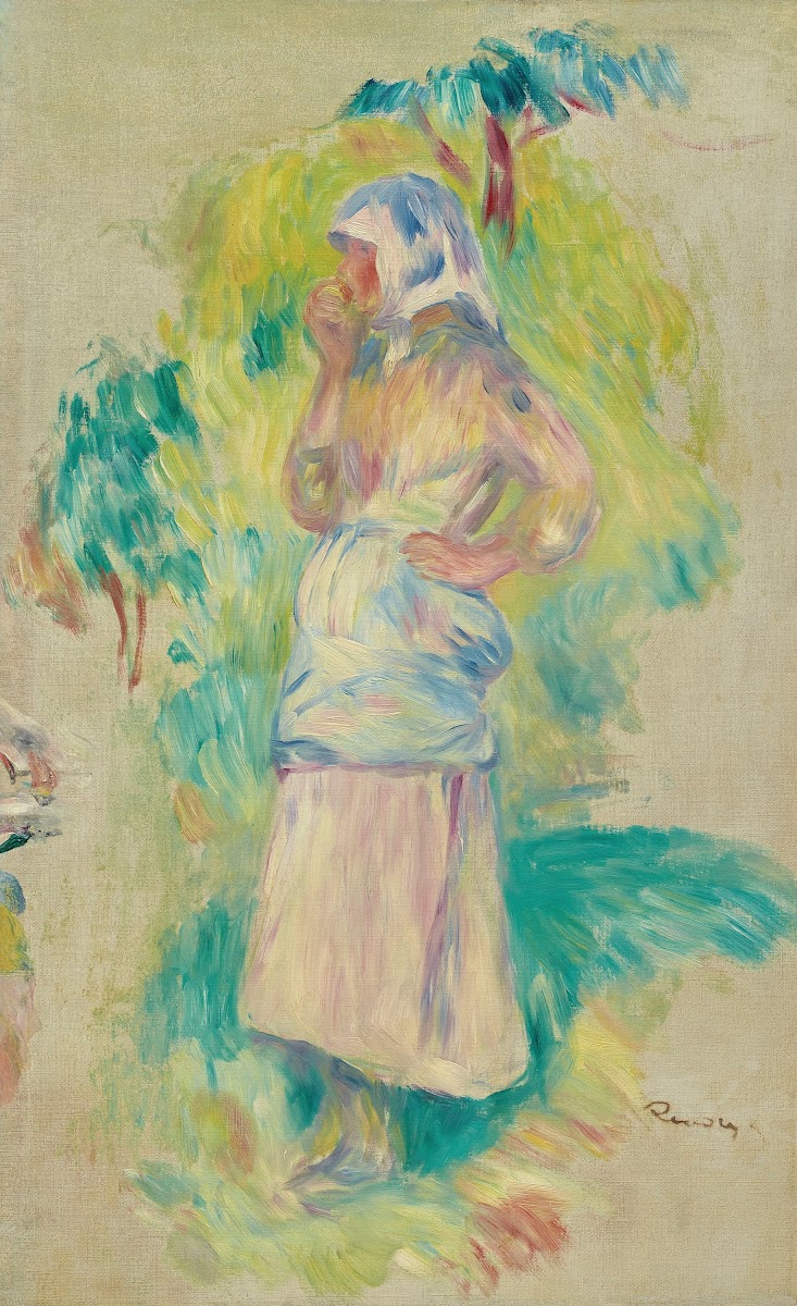 Jeune paysanne mangeant une pomme Gabrielle Dufour circa 1891