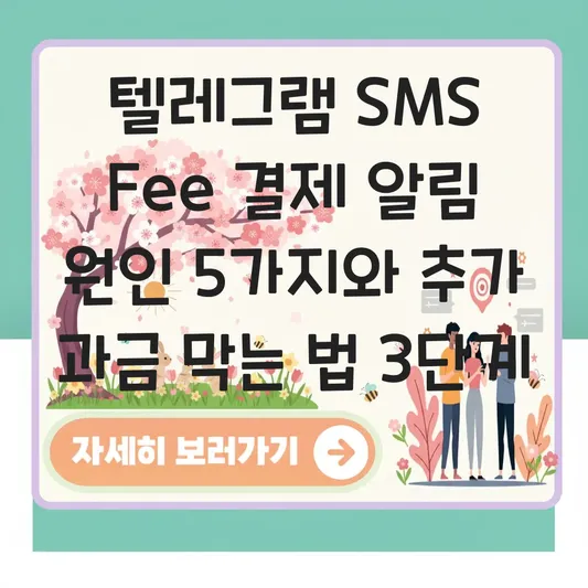 텔레그램 SMS Fee 결제 알림 원인 및 유료 서비스 해지하여 추가 과금 막는 법 대표 이미지