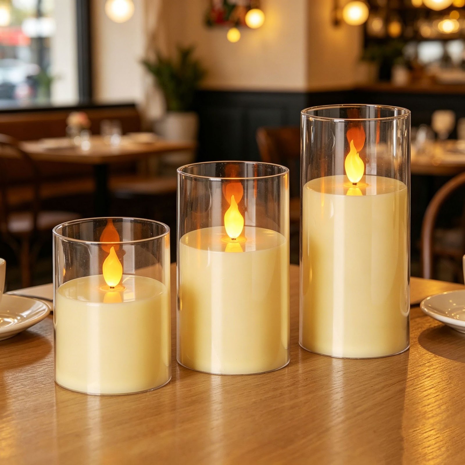 LED electronic candle with flame effect