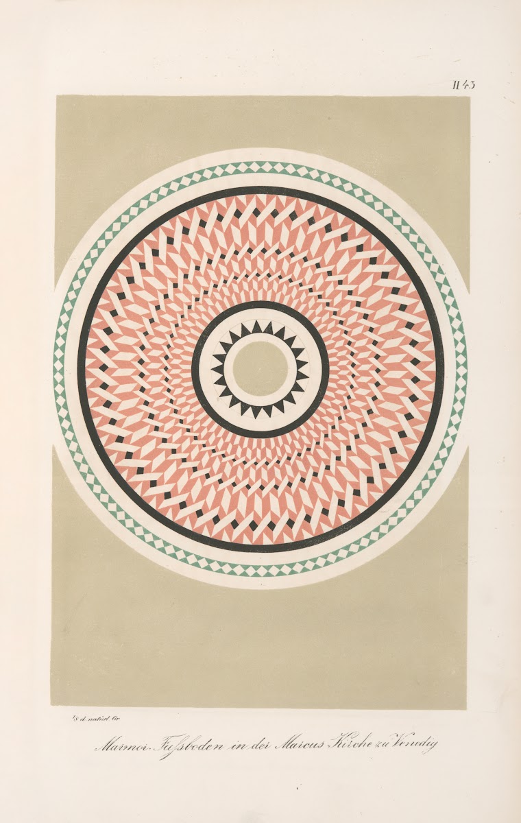 Marmor Fussböden in der Marcus Kirche zu Venedig 1842