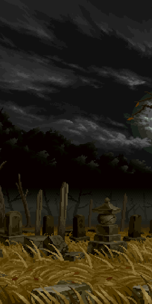 Creepy, Night, Graveyards, Pixel Art, Pixelated Full HD Wallpaper Background