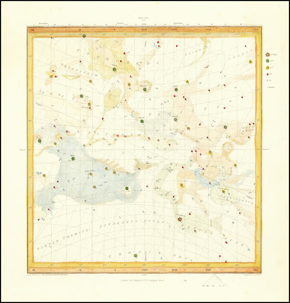 Celestial map depicting Aries Pegasus Aquarius 1830