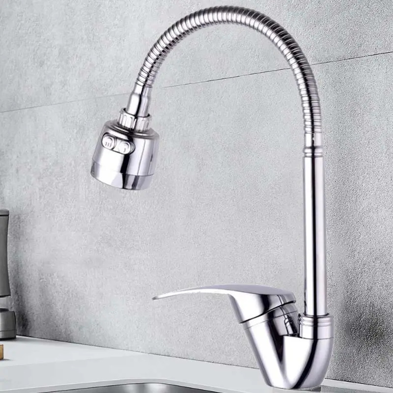 Stainless Steel Kitchen Faucet with Sprayer Function
