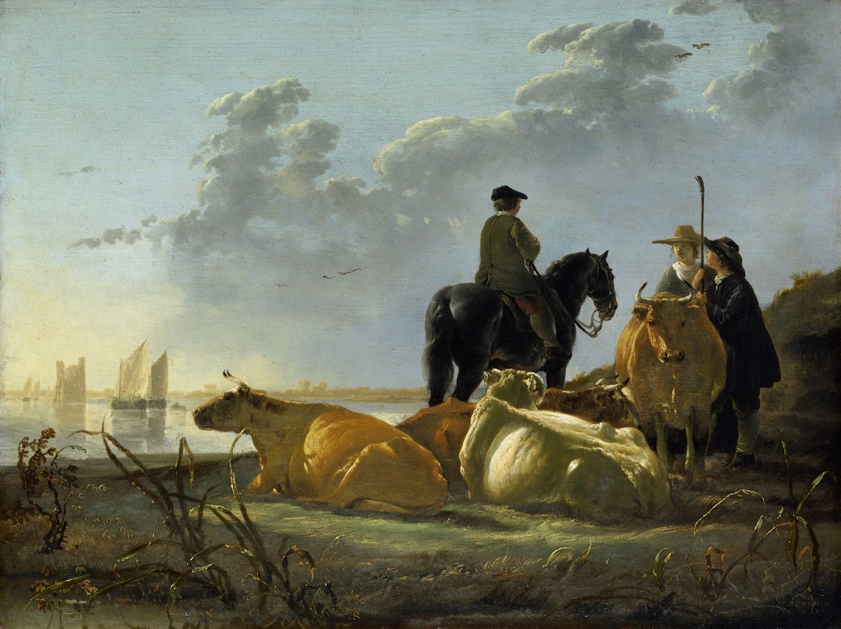 Peasants and Cattle by the River Merwede c 1658   1660