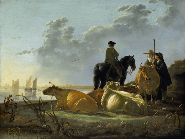 Peasants and Cattle by the River Merwede c 1658   1660