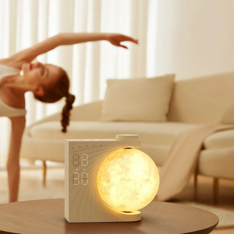 Moon Night Light with Alarm Function and White Noise