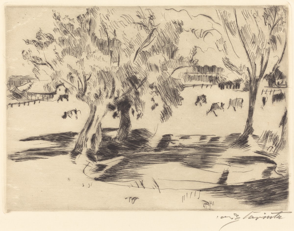 Landscape with Cows Landschaft mit Kühen 1917