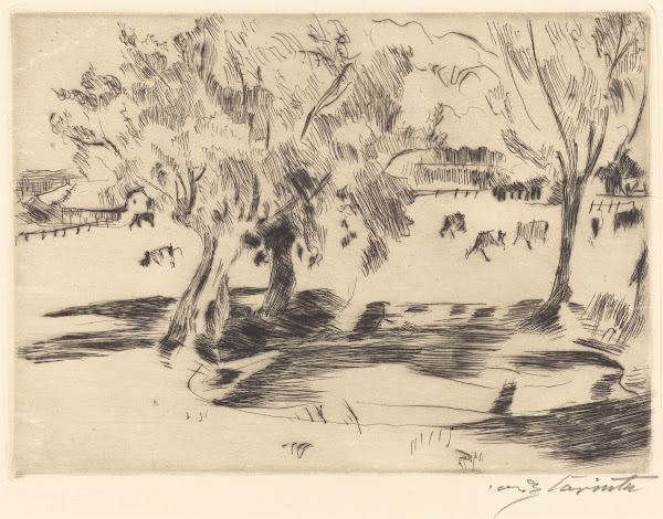 Landscape with Cows Landschaft mit Kühen 1917