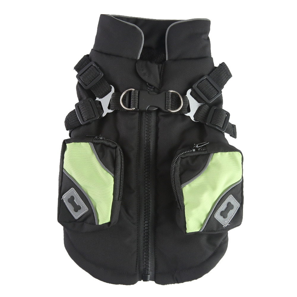 Dog jacket with zipper, polyester
