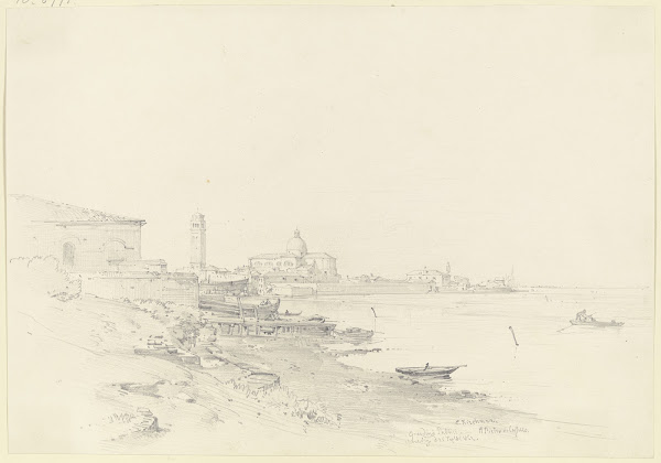 S Pietro di Castello in Venedig vom Giardino Publico aus gesehen 1862