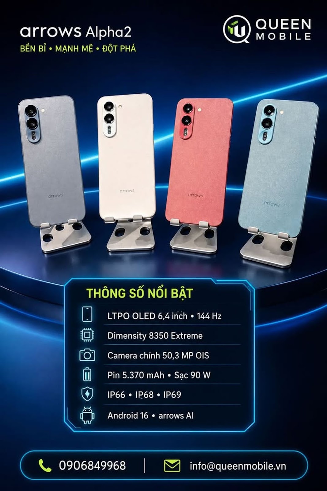 arrows Alpha2 ấn định bán tại Nhật Bản ngày 27 tháng 8 năm 2026, chưa phải đã mở bán #arrowsAlpha2 #FCNT #NTTDocomo #RakutenMobile #SmartphoneNhật #Dimensity8350Extreme #Android16 
