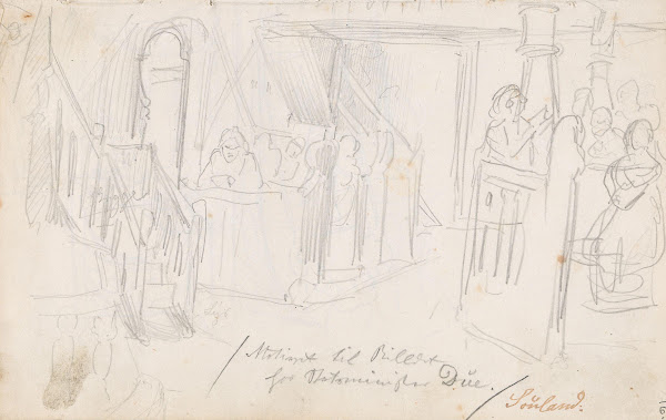 Gudstjeneste i Sauland kirke 1844