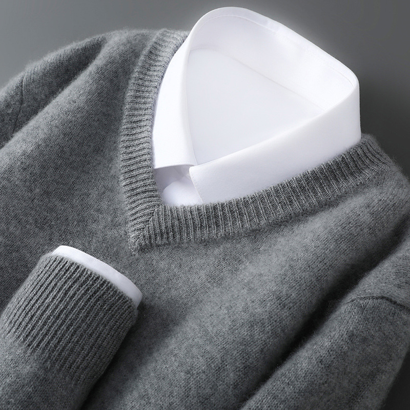 Men's Wool Sweater, Crew Neck, 100% Wool, Thick