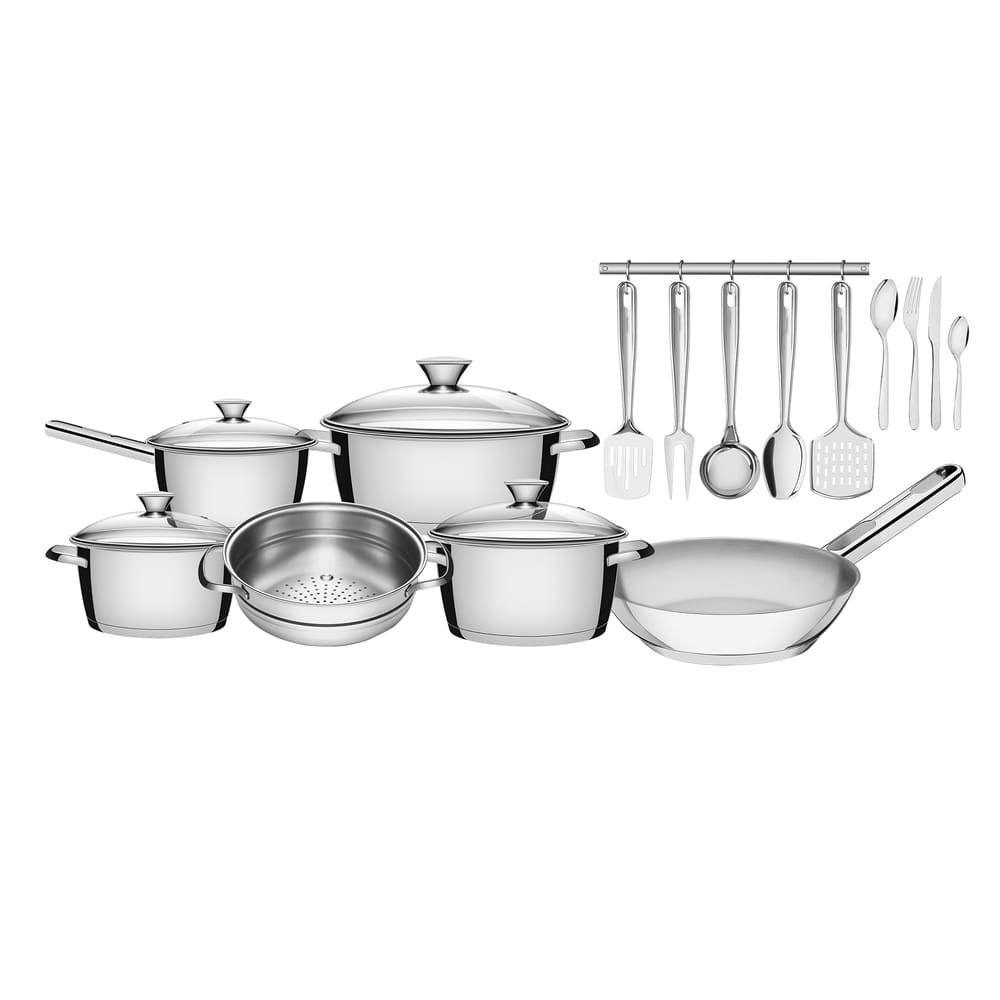 Batería de cocina de acero inoxidable Tramontina® Allegra, 40 piezas