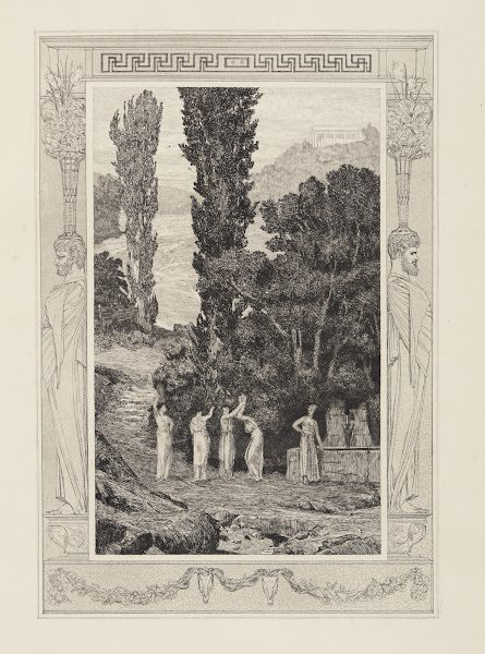 Psyche wandernd Amor und Psyche Opus V Blatt 28 1880