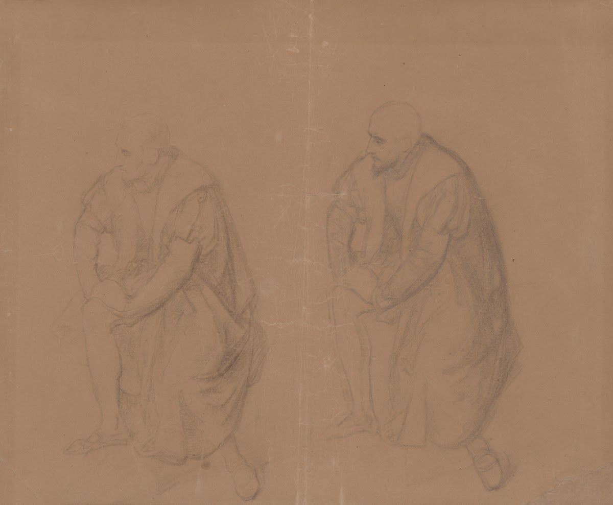 Study of the kings figure for the painting Death of Barbara Radziwiłł 1860