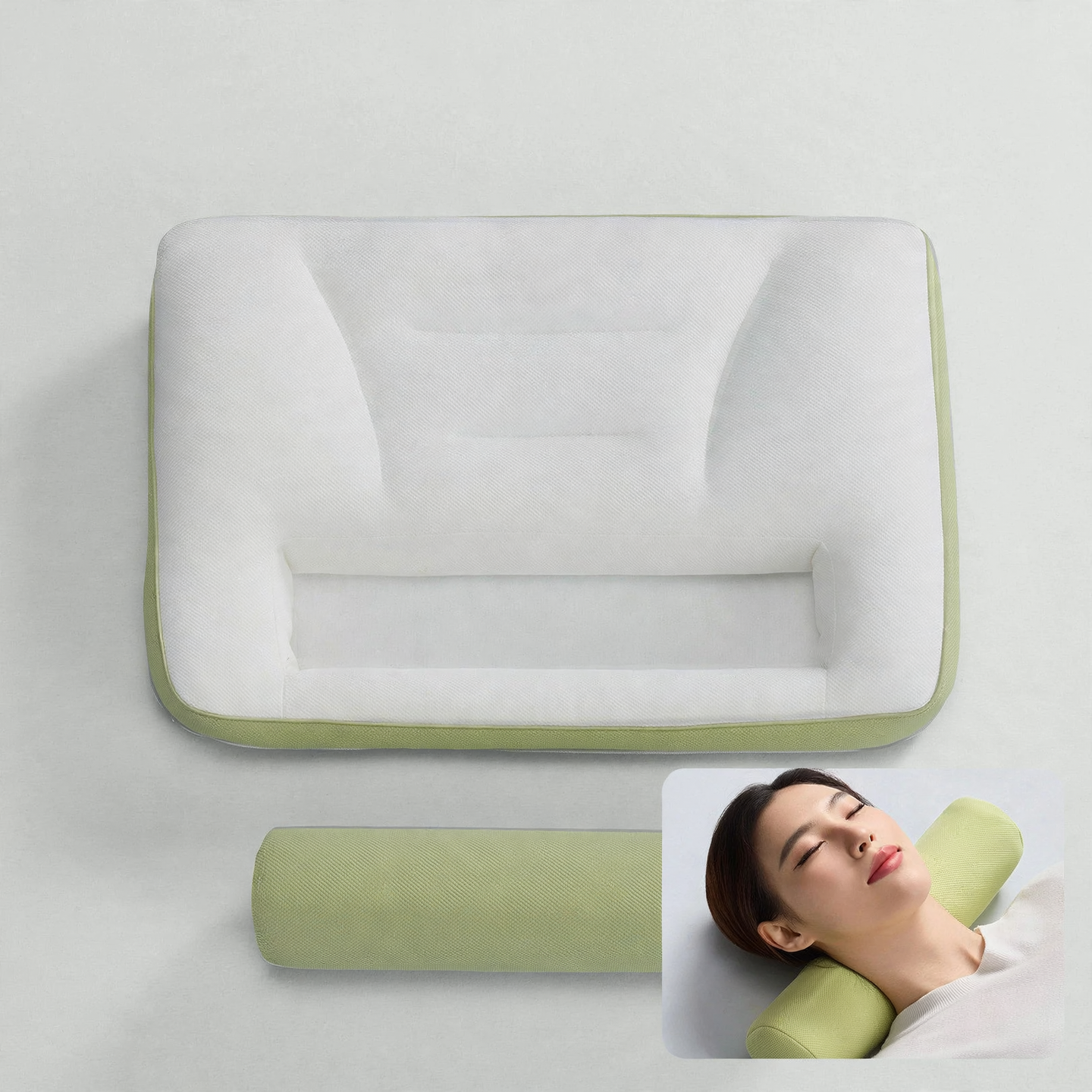 Support Pillow, Cylinder, 2-in-1, Adults